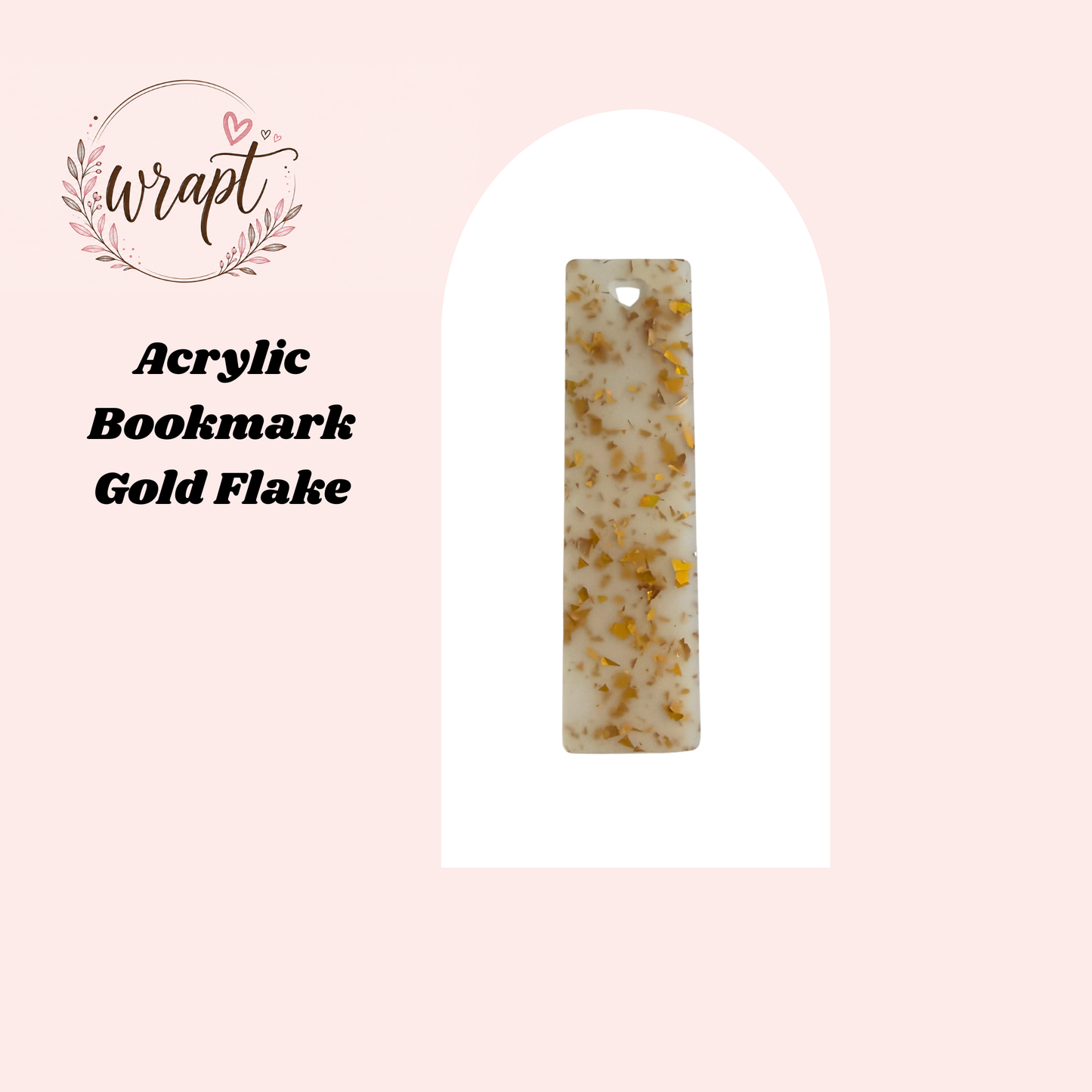 Acrylic Bookmark -Gold Flake