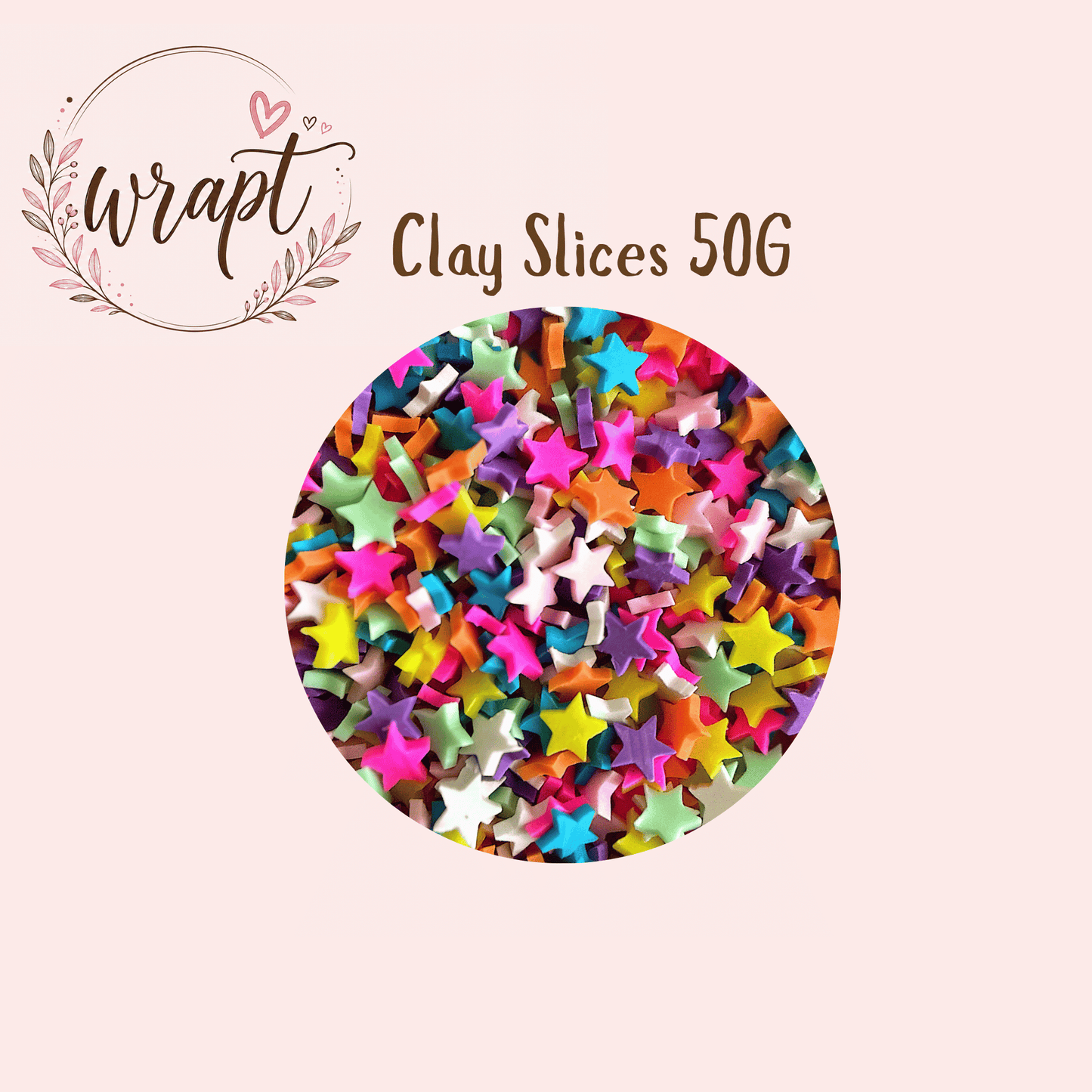 Polymer Clay Slices 50g - Mixed Stars