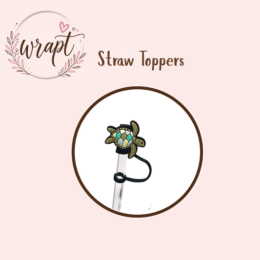 Straw Topper  -Turtle