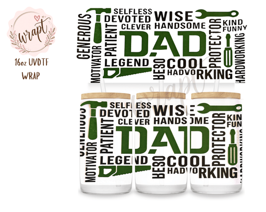 16oz UV DTF Wrap - W648