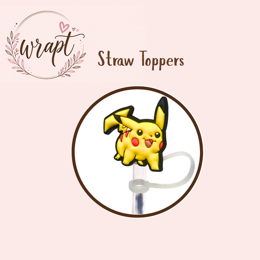 Straw Topper  -pi ka chu