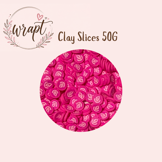 Polymer Clay Slices 50G Pink Ghost face