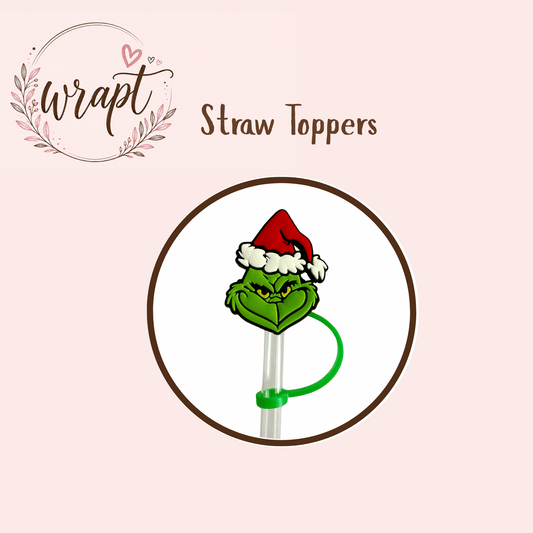 Straw Topper  - Red Grinch