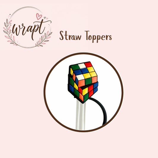 Straw Topper  -Cube