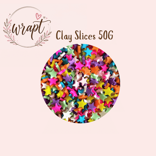 Polymer Clay Slices 50g - Mixed Stars