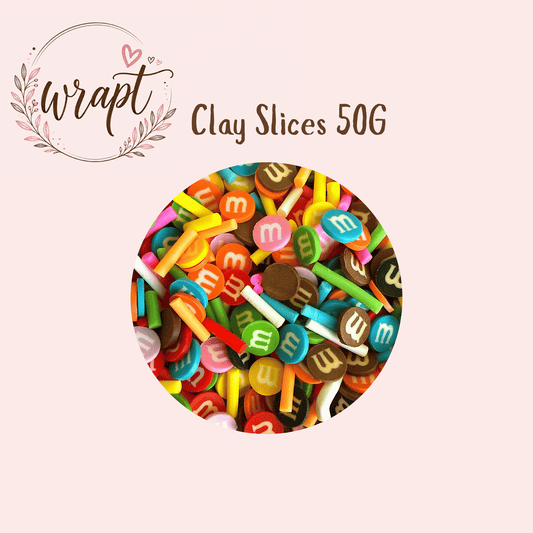 Polymer Clay Slices 50g -M & M Sprinkles