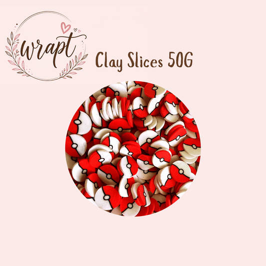 Polymer Clay Slices 50g -Pokeball